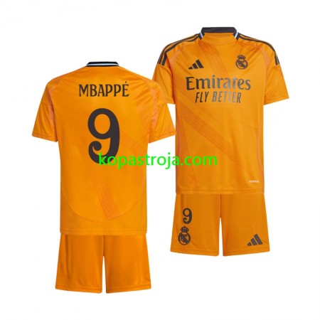 Billiga Fotbollströjor Real Madrid Kylian Mbappé 9 Barn Borta tröja 2024/25 Kortärmad